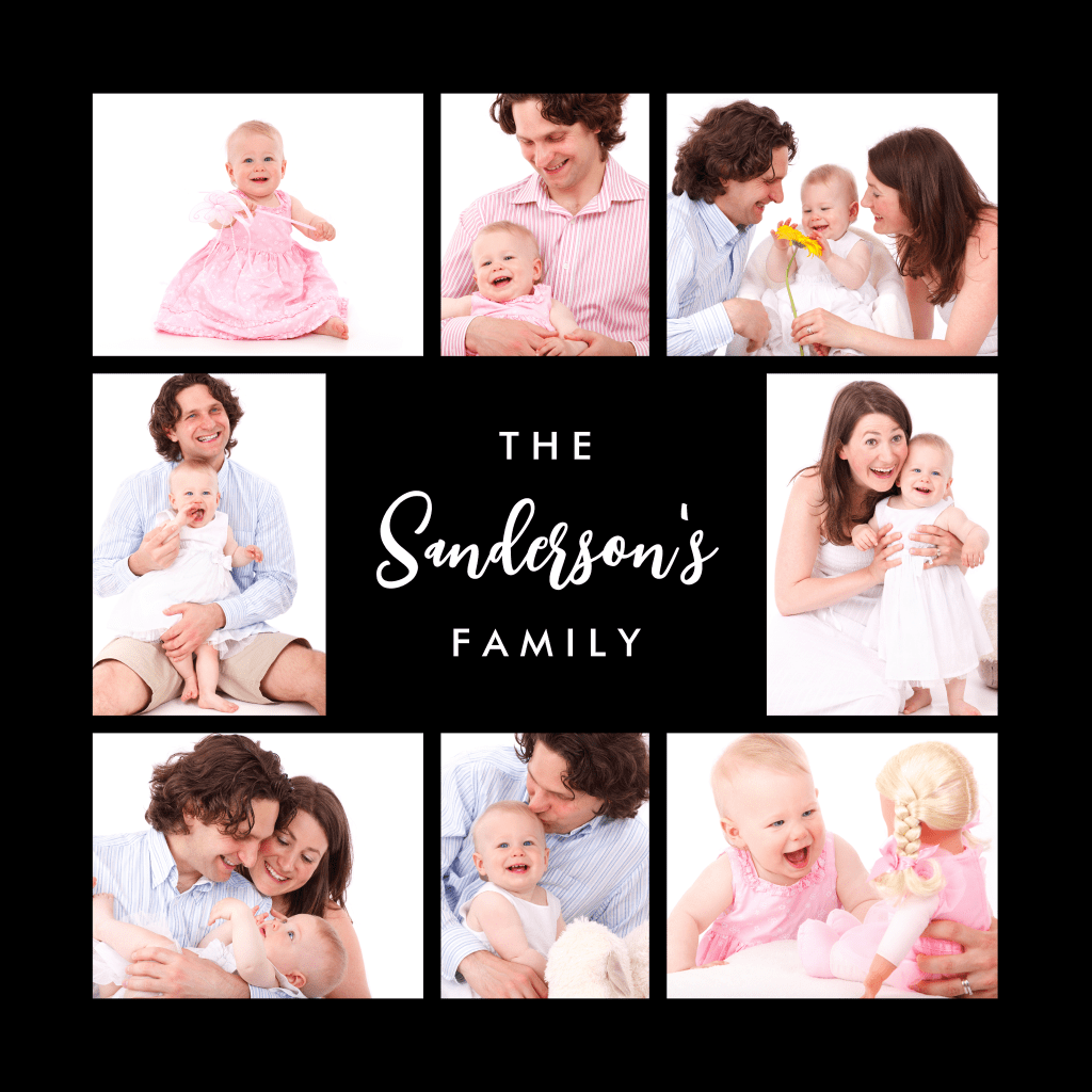 8 sections personalised photos